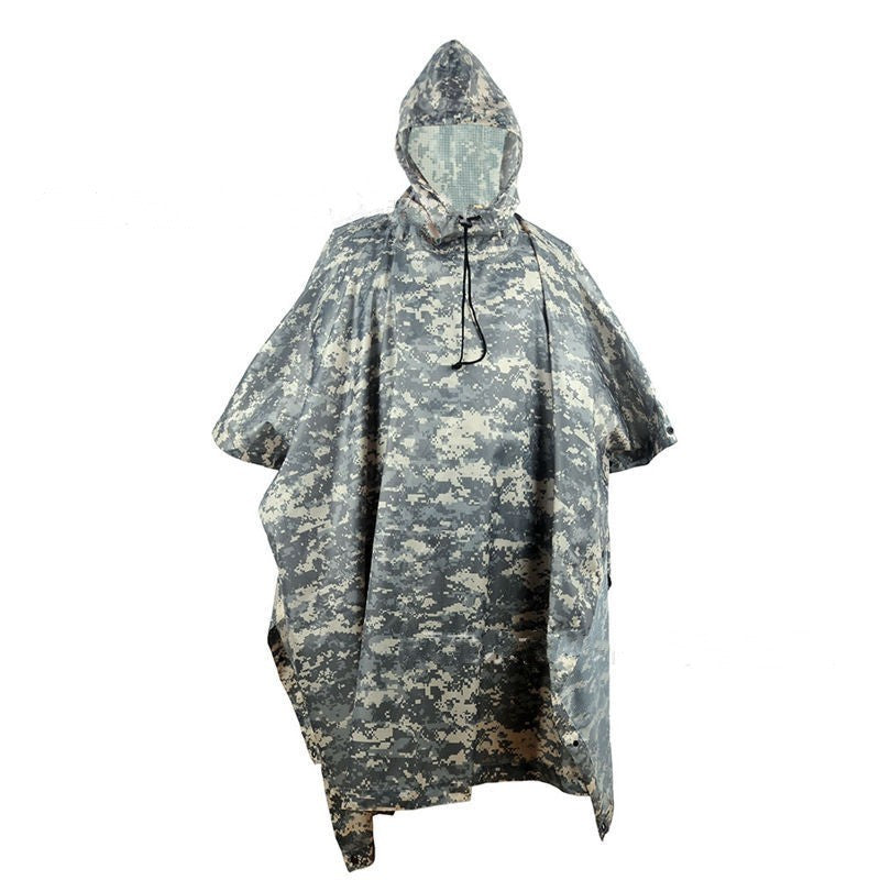 Multifunctional Portable Camouflage Raincoat