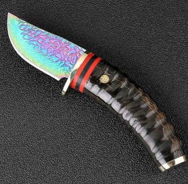 Forged Damascus Hunting Knife