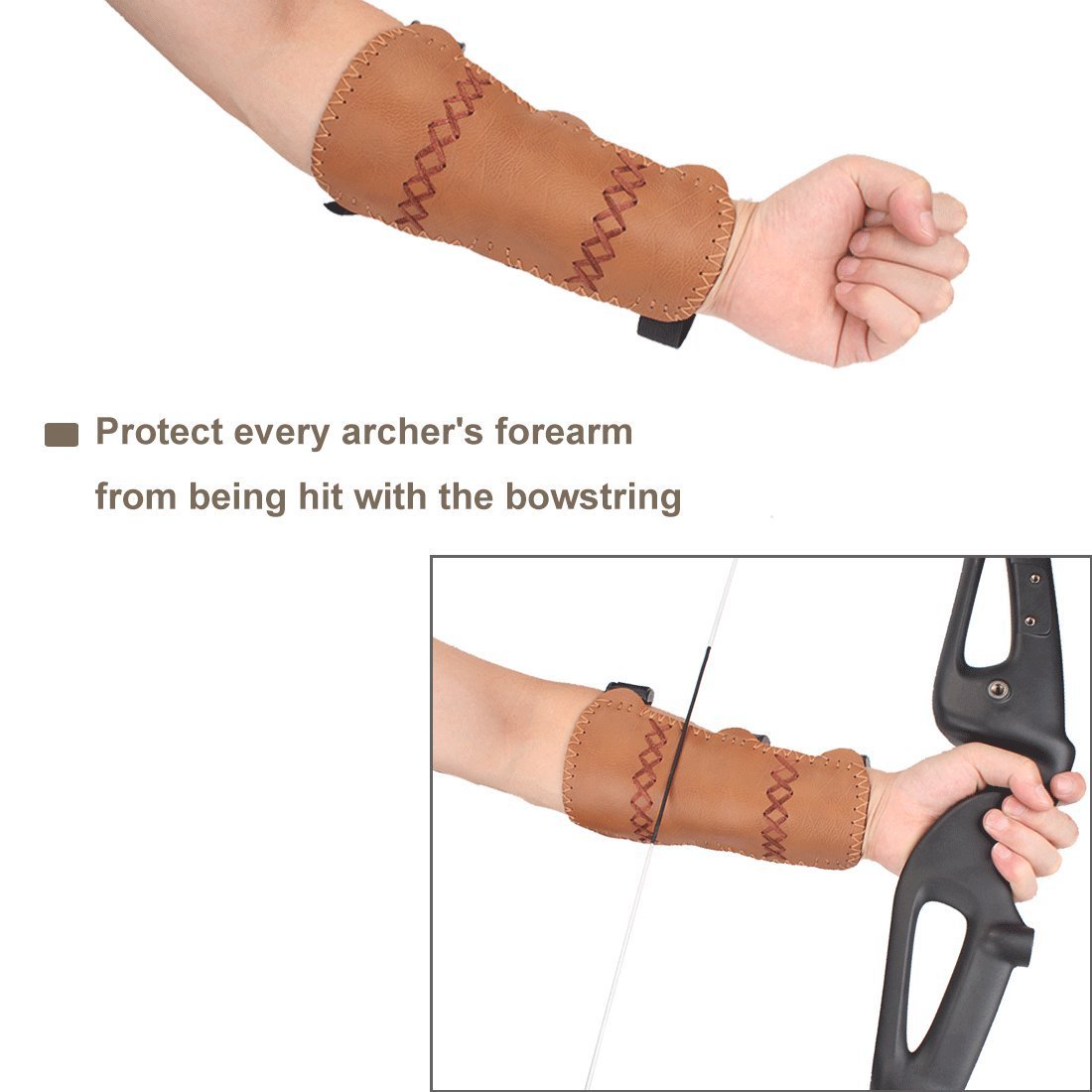 3-Strap Arm Guard Hunting Shooting Arrow Bow