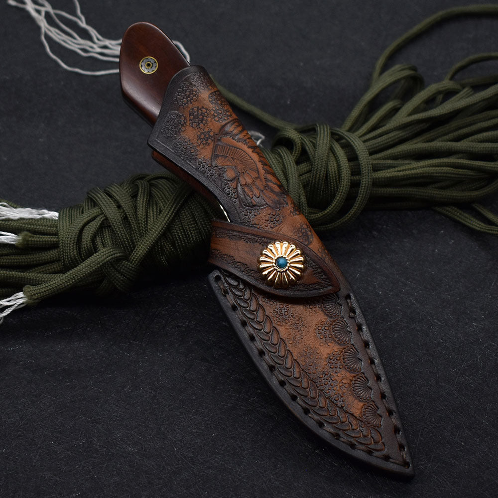 Small Straight Hunting Pocket Knife