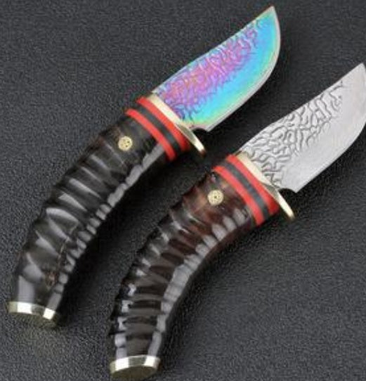 Forged Damascus Hunting Knife