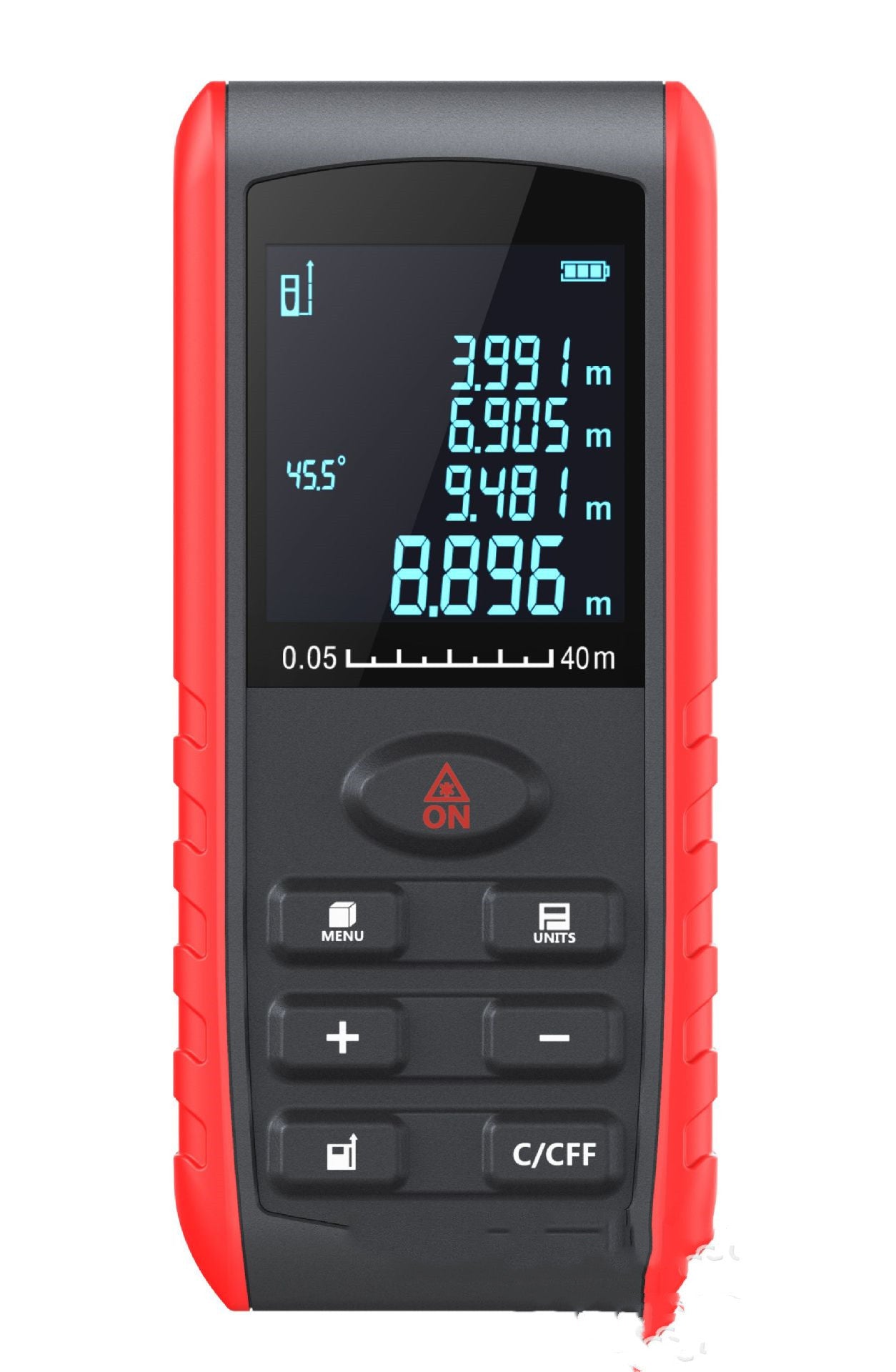 Laser rangefinder with electronic horizontal display