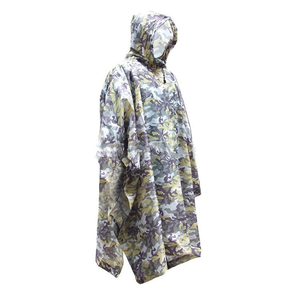 Multifunctional Portable Camouflage Raincoat