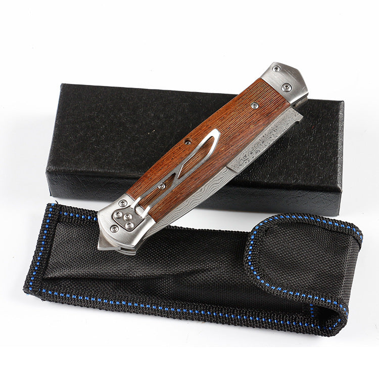 Damascus Steel Pocket Folding Knife