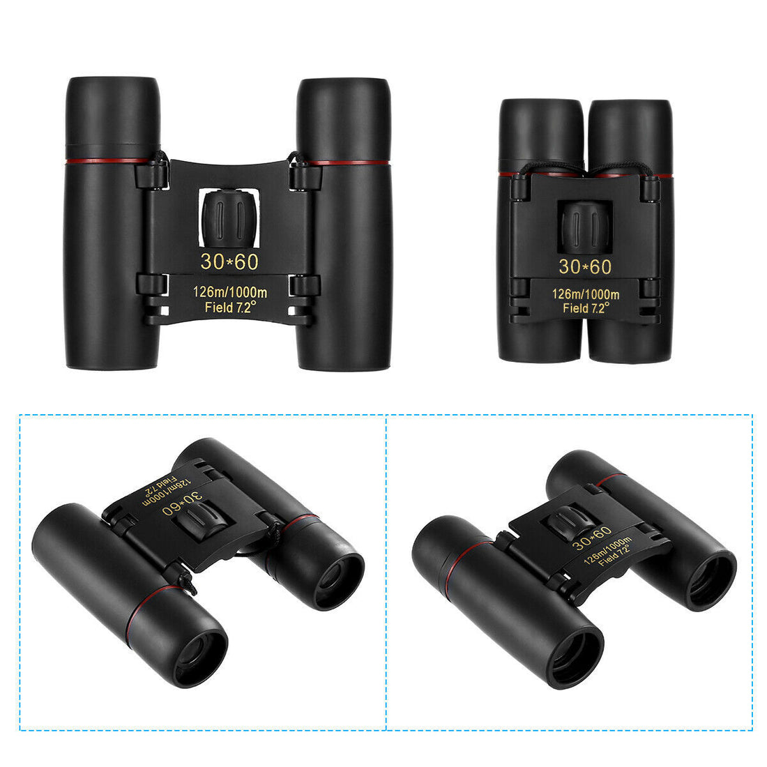 Binoculars 30x60 Zoom Travel Compact Binoculars