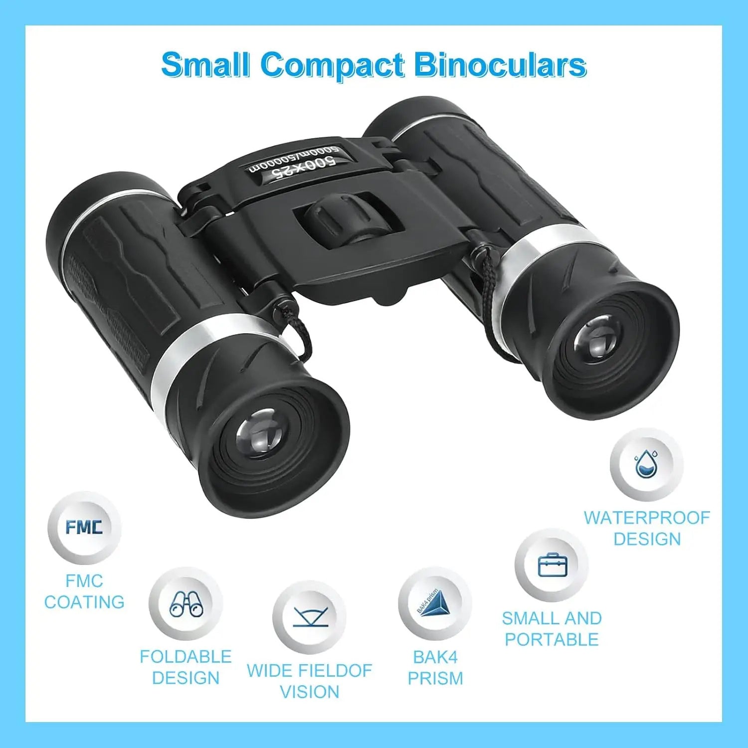 500-25 Portable Hd Zoom Hunting Binocular