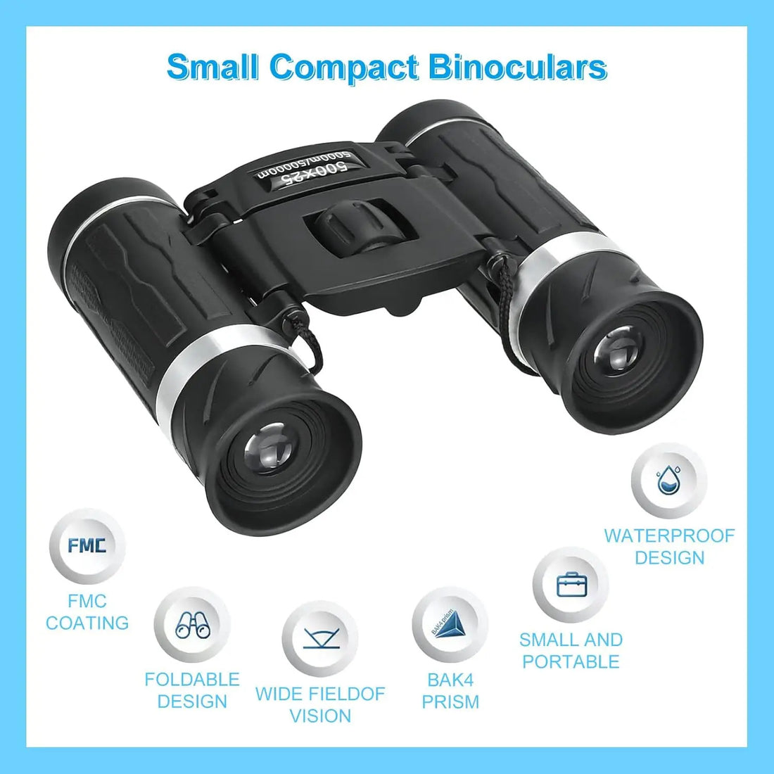 500-25 Portable Hd Zoom Hunting Binocular